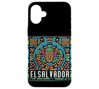 The Art Pre-Columbia of El Salvador Forms Colorful Custodia per iPhone 16 Plus
