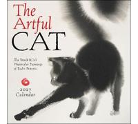 The Artful Cat 2027 Wall Calendar: Brush and Ink Watercolor Paintings