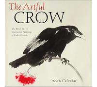 The Artful Crow 2026 Wall Calendar: Brush & Ink Watercolor Paintings