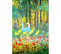 The Artist's Family in the Garden - Claude Monet - Notebook: 120 Lined Pages 6" x 9" Journal Diary Notepad