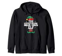 The Assistant Preside Elf Funny Christmas Matching Felpa con Cappuccio