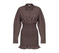 The Attico - Abito corsetto con ruches - -Dresses -Donna -Marrone -M