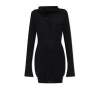 The Attico - Abito asimmetrico in lana e cashmere - - Dresses - Donna - Nero - M