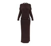 The Attico - Abito Lungo con Cintura - - Dresses - Donna - Marrone - S