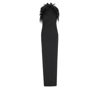 The Attico - Abito Lungo con Orlo di Piume - - Dresses - Donna - Nero - M