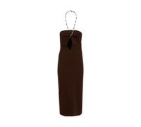 The Attico - Abito Midi con Scollo all'Americana - - Dresses - Donna - Marrone - S