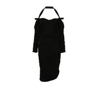 The Attico - Abito Nero Off-Shoulder Al Ginocchio - - Dresses - Donna - Nero - S