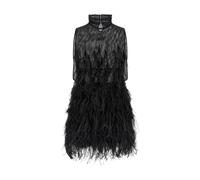 The Attico - Abito nero trasparente con piume - - Dresses - Donna - Nero - M