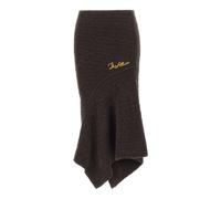 The Attico - Asymmetrical Midi Knit Skirt - - Skirts - Donna - Marrone - M