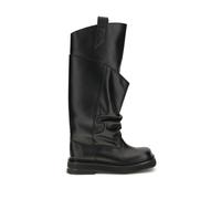 The Attico Black Calf Leather Bos Taurus Boots - EU37/US7