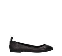 The Attico Black Leather Ballet Flats - EU36/US6