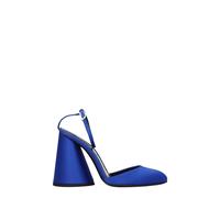 The Attico Blue Satin Platform Sandals - EU37/US7