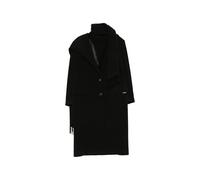 The Attico - Cappotto in misto lana con sciarpa integrata - - Coats - Donna - Nero - S