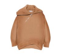 The Attico - Felpa Girocollo con Zip - - Knitwear - Donna - Beige - XS
