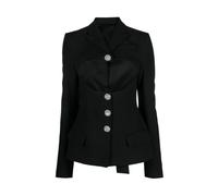 The Attico - Giacca Nera con Cut-Out e Bottoni Argentati - - Jackets - Donna - Nero - S
