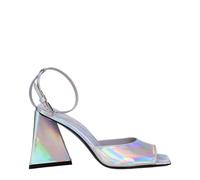 The Attico Gray Leather Platform Sandals - EU40/US10