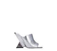 The Attico Gray Leather Platforms - EU40/US10