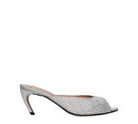 The Attico Gray Satin Stiletto Heel Sandals - EU36/US6