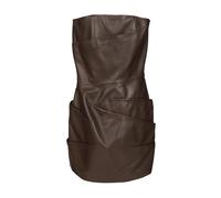 The Attico - Leather Mini Dress - - Dresses - Donna - Marrone - S