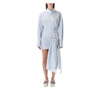 The Attico - Mini Abito a Camicia a Righe in Popeline - -Dresses -Donna -Blu -S