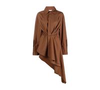 The Attico - Mini Abito Camicia Marrone in Cotone - -Dresses -Donna -Marrone -S