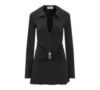 The Attico - Mini Abito Scollo a V - - Dresses - Donna - Nero - S