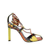 The Attico Orange Leather Stiletto Heels Sandals - EU39/US9