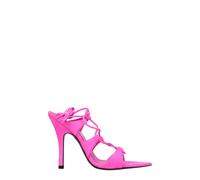 The Attico Pink Leather Stiletto Heel Sandals - EU36.5/US6.5