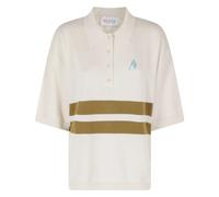 The Attico - Polo Oversize a Righe in Cotone - - Tops - Donna - Beige - S