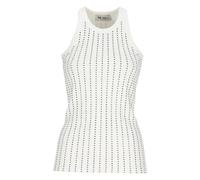 The Attico - Top in Cotone con Cristalli - - Tops - Donna - Bianco - S