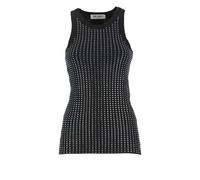 The Attico - Top in Cotone Nero con Paillettes - - Tops - Donna - Nero - S