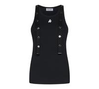 The Attico - Top Nero in Maglia a Coste con Logo - - Tops - Donna - Nero - M