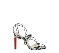 The Attico White Leather Stiletto Heel Sandals - EU38/US8