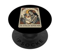 The Australian Shepherd Mom Carta Dei Tarocchi PopSockets PopGrip Adesivo