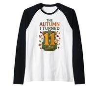The Autumn I Turned 11 Zaino Compass 11th Birthday Maglia con Maniche Raglan
