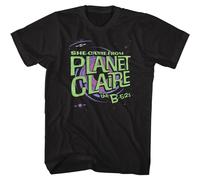 The B52S Planet Claire T-Shirt Maniche Corte Cotone Nero Girocollo Regular