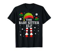 The Baby Sitter Elf Christmas Matching Maglietta