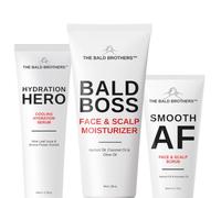 The Bald Brothers Set completo per la cura della testa calva da 3 pezzi | Routine completa