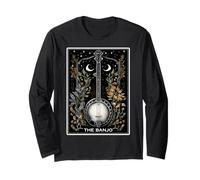 The Banjo Player Banjoist Tarocchi Witchy Moon Maglia a Manica