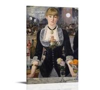 The Bar Counter in The Goddess' Lounge Room Un Bar Aux Folies Bergère by Edouard Manet Artist's Works Poster Stampati Decorazione per la Casa Decorazione da Parete Immagine da Appendere per Camera da