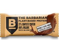 The Barbarian Protein Bar Doppio cioccolato e maca ricoperti di cioccolato biologico, 68 g