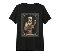 The Barber Tarot Card, Negozio di Acconciature Gotiche con Scheletro, Halloween Maglietta Premium