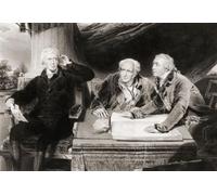 The Baring Family. Sir Francis Baring suo fratello John e il genero Charles Wall. Di Edward McInnes dopo il dipinto di Sir Thomas Lawrence. Baring 1740 - 1810 era un banchiere mercante inglese. Era