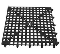 The Bars Bars Tappetino, Plastica, Nero, 33x33x1 cm