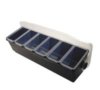 The bars dispencer 6 posti portafrutta, condimenti in polipropilene con coperchi