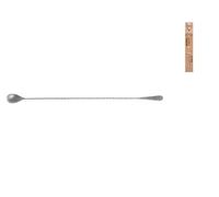 The Bars Vintage Bar Spoon Con Paletta, Acciaio Inox, Cm 45 Argento