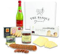 THE BASQUE Gourmet Set Regalo Natalizio - Cesto per Natale con Formaggio, Asparagi, Peperoni Piquillo, Paté di Fegato, Chorizo, mantecado, Sidro naturale - Regalo Di Lusso- Lotto 2