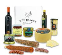 THE BASQUE Gourmet Set Regalo Natalizio - Cesto per Natale con Vino, Formaggio, Asparagi, Olio Extravergine, Peperoni Piccanti, Paté di Fegato, Salsiccia - Regalo Di Lusso-lotto6