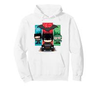 The Batman Catwoman Riddler Panels Chibi Felpa con Cappuccio