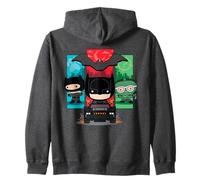 The Batman Catwoman Riddler Panels Chibi Felpa con Cappuccio